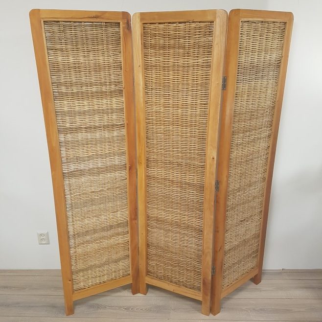 Kamerscherm Teak Rotan Naturel