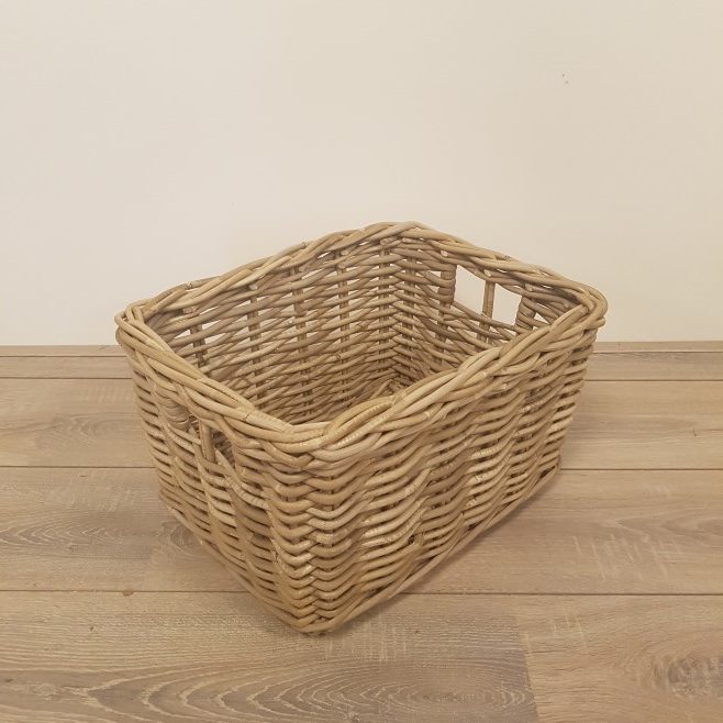 Rotan Kastmanden Kubu Grey Riet 43 x 33 x 25 cm