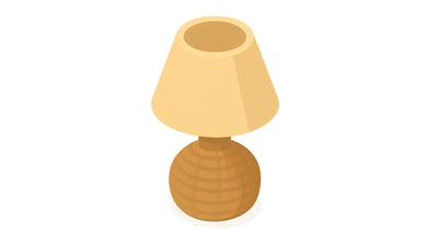 Rotan Staande Lamp Grijs Riet