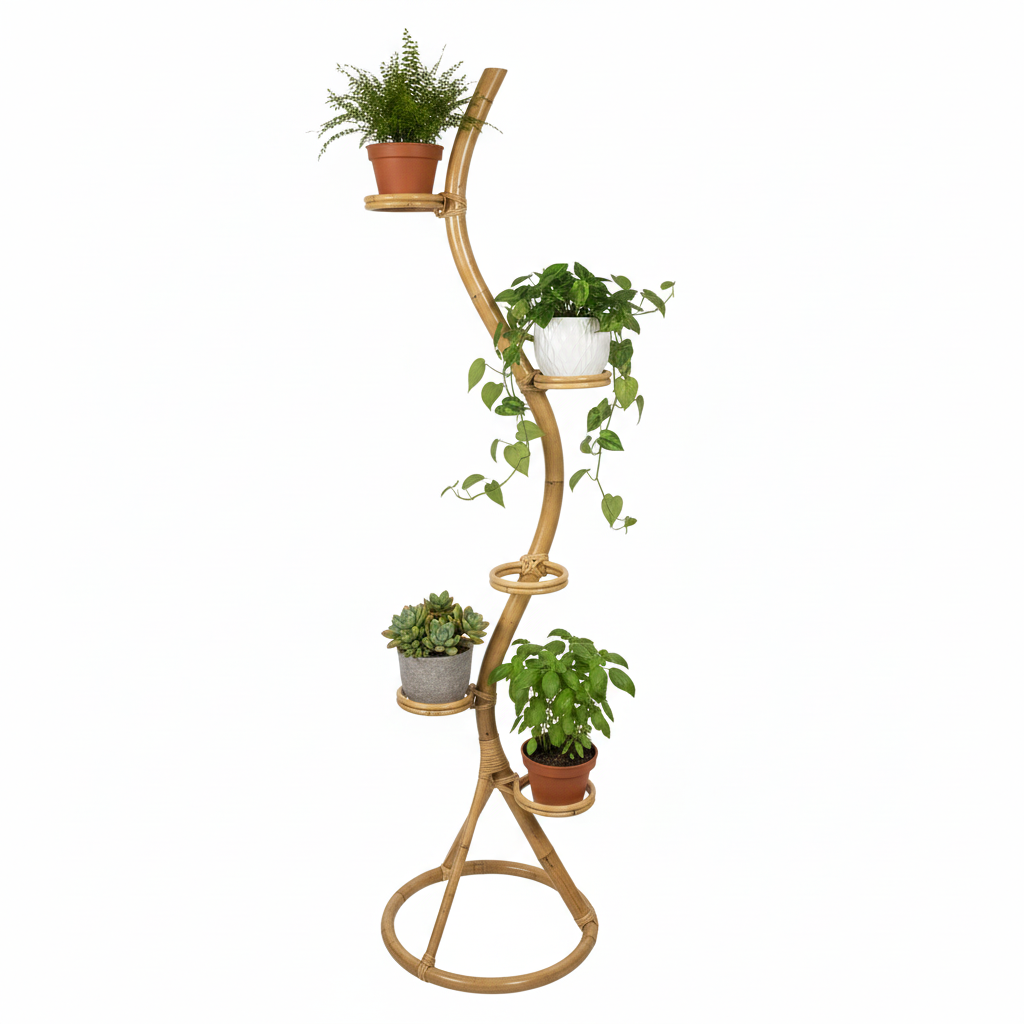 Rotan Plantenstandaard Slang