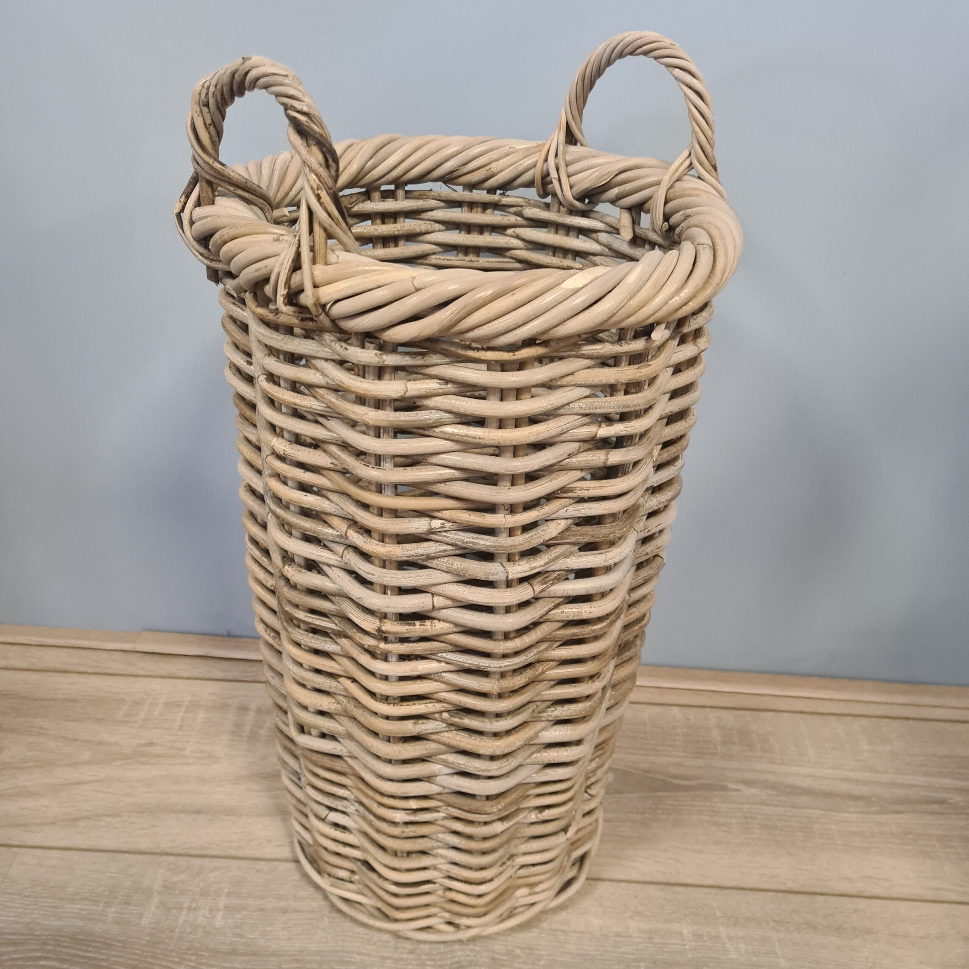 Ronde Grijs Rotan Paraplumand