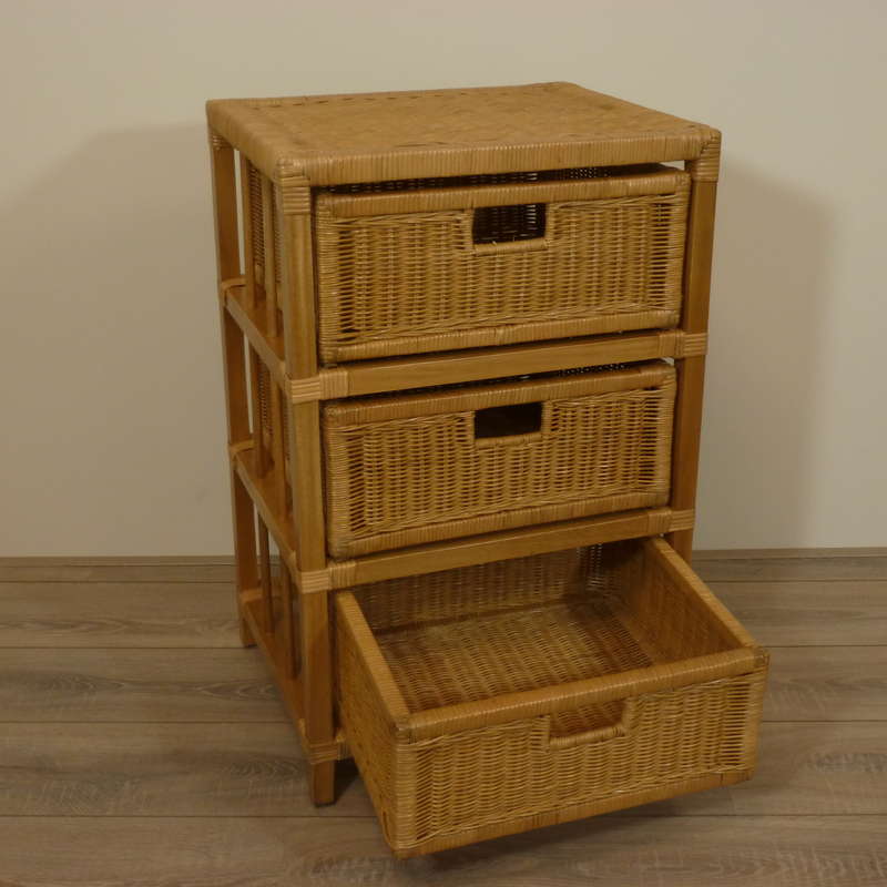 3 Ladenkast Honing Pitriet Rotan