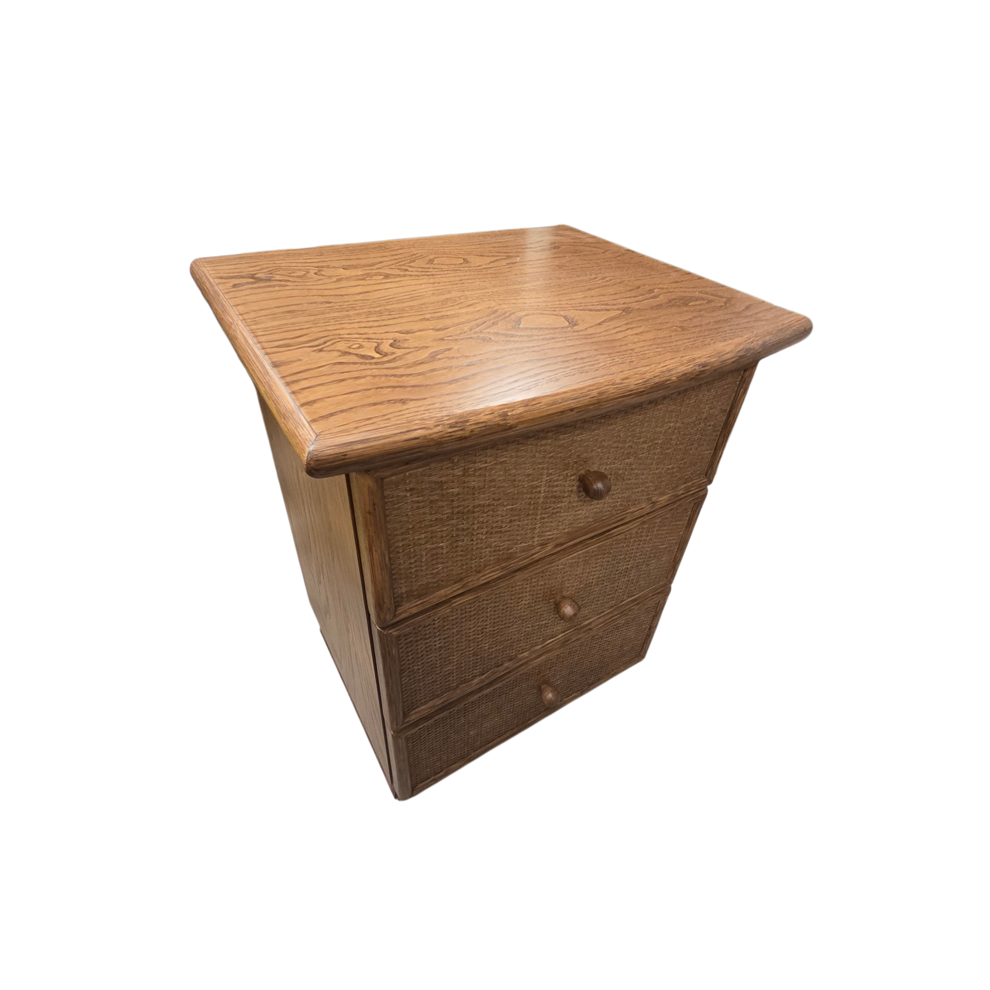 3 Ladenkastje met Rotan Vlechtwerk