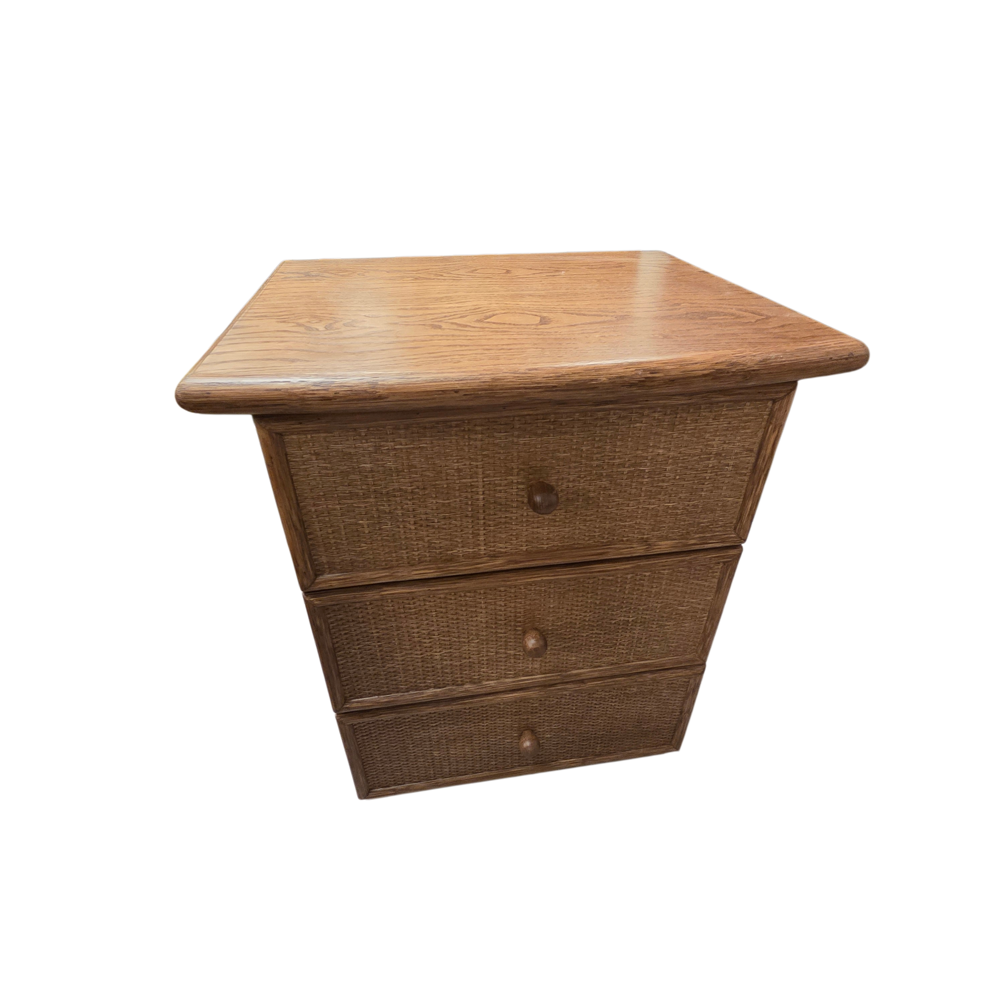 3 Ladenkastje met Rotan Vlechtwerk