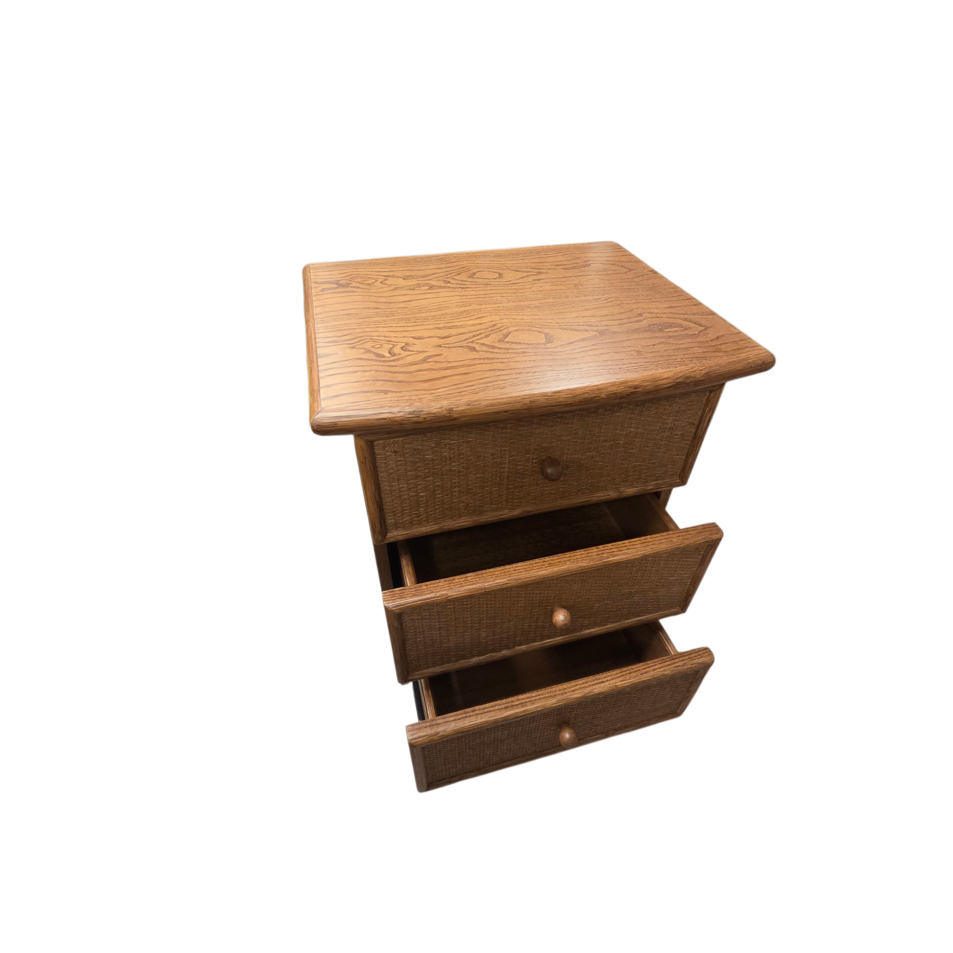 3 Ladenkastje met Rotan Vlechtwerk