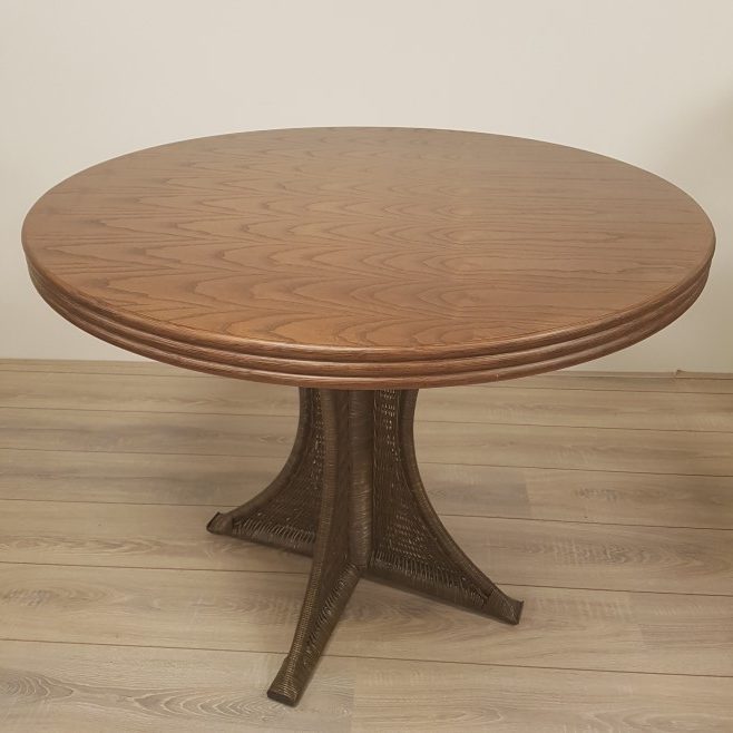 Amazone Rotan Tafel 100cm Rond Eiken DarkBrown