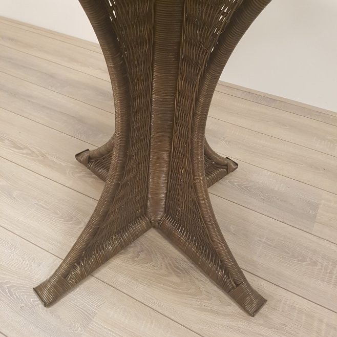 Amazone Rotan Tafel 100cm Rond Eiken DarkBrown