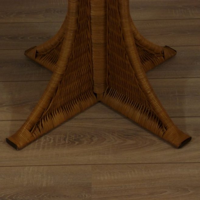 Amazone Rieten Eetkamertafel Eiken Rotan Tafel