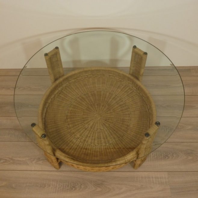 Amazone Rieten Salontafel Rotan Pitriet Honingkleur