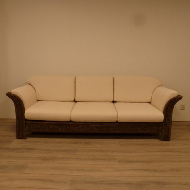 Amazone Rotan 3 Bank Darkbrown EcruVW Rotan Bank Rieten Banken Rotan Bank Rieten Banken Riet Bankstel Loungeset Lounge Rotan Meubelen Rieten Meubels Bankje Riet