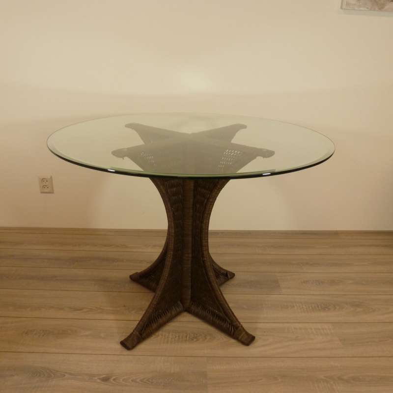 Amazone Rotan Eetkamertafel 100cm DarkBrown
