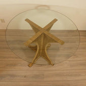 Amazone Rotan Eetkamertafel 100cm Rond Glas