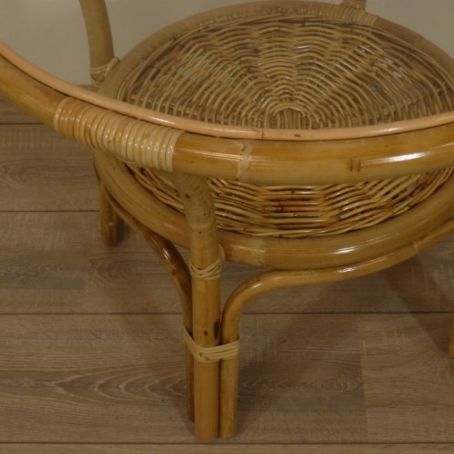 Belse 8 Acht Groot Rotan Tafel Met Glas