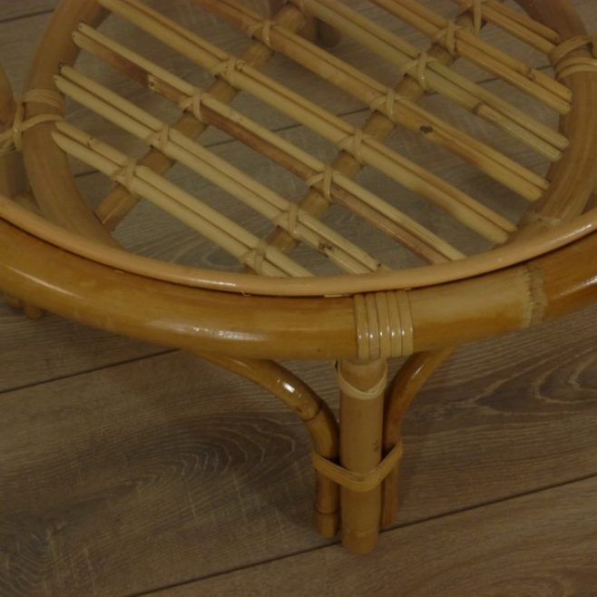 Belse 8 Acht Groot Rotan Tafel Met Glas