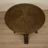 Blanes DarkBrown Rieten Tafel Rotan