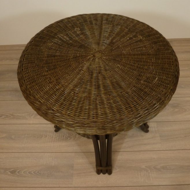 Blanes DarkBrown Rieten Tafel Rotan