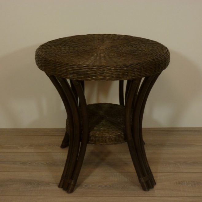 Blanes DarkBrown Rieten Tafel Rotan