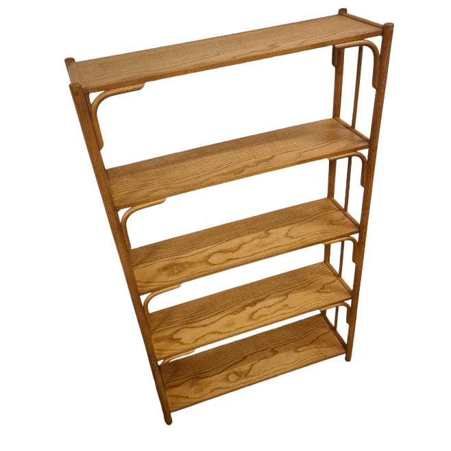Rotan Eiken Boekenkast Nr 453 Manou Aanbieding! 86cm