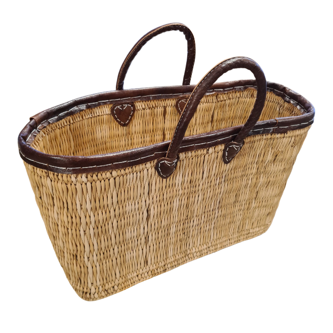 Rieten Tas Mais Leder