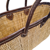 Rieten Tas Mais Leder