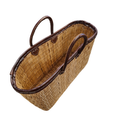 Rieten Tas Mais Leder
