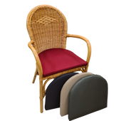 Zitkussens Half Rond 4cm Dik Rotan Stoelen Kussens 45x44 cm