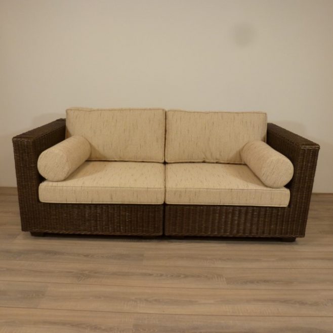 Dima Rotan Bank Rieten Banken DarkBrown Rotan Bank Rieten Banken Riet Bankstel Loungeset Lounge Rotan Meubelen Rieten Meubels Bankje Riet