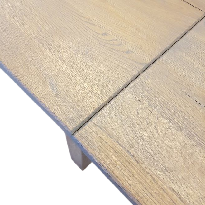Eiken Eetkamertafel Aansteekbladen 160+50+50 x 90 cm 🎉 Jubileumaanbieding