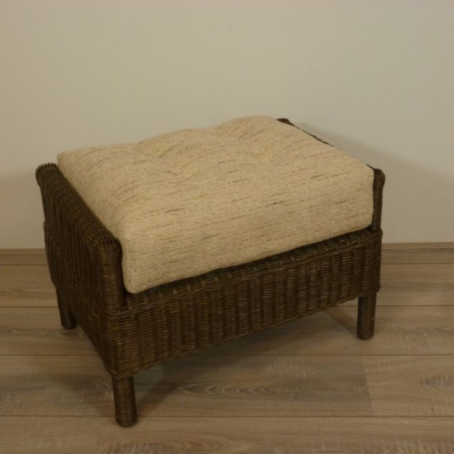 Floria Voetenbank DarkBrown Ebo Rotan