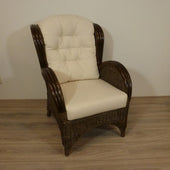 Florida Darkbrown Koloniaal Donkerbruin Rieten Fauteuil Rotan Stoel Fauteuils Riet Rotan Stoelen Rieten Meubelen Rotanspeciaalzaak