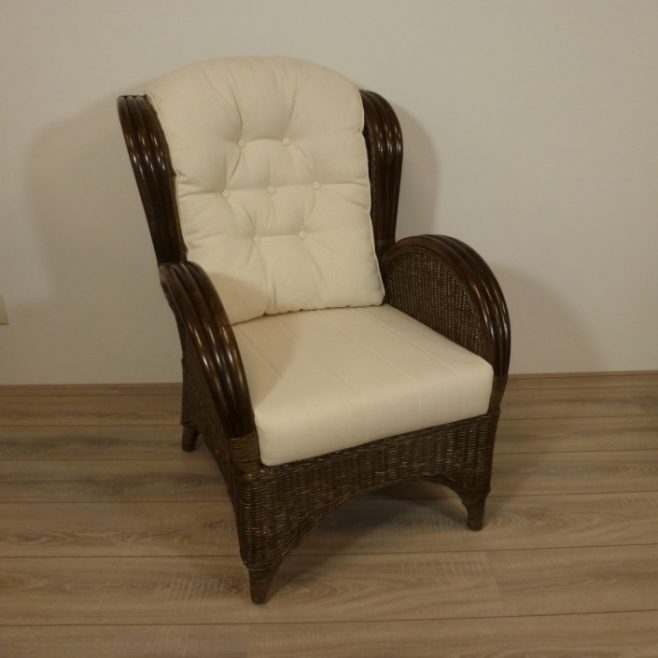 Florida Darkbrown Koloniaal Donkerbruin Rieten Fauteuil Rotan Stoel Fauteuils Riet Rotan Stoelen Rieten Meubelen Rotanspeciaalzaak