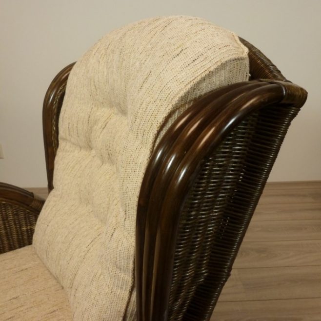 Florida DarkBrown Rotan Stoel Rieten Fauteuil