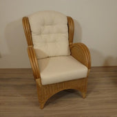 Florida Honingkleur Loog Rieten Fauteuil Rotan Stoel Fauteuils Riet Rotan Stoelen Rieten Meubelen Rotanspeciaalzaak