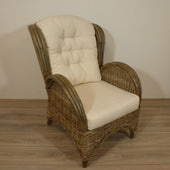Florida Kubu Grey Ecru Rieten Stoelen Rotan Grijs