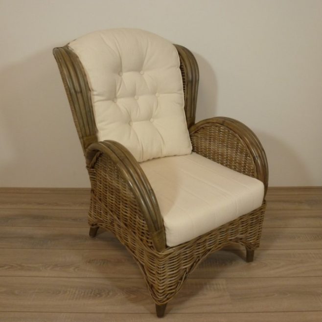 Florida Kubu Grey Ecru Rieten Stoelen Rotan Grijs