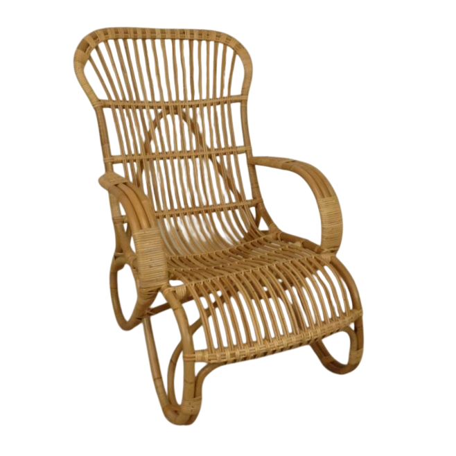 Belse Acht Rotan Spijlen Stoelen Hoge Rugleuning