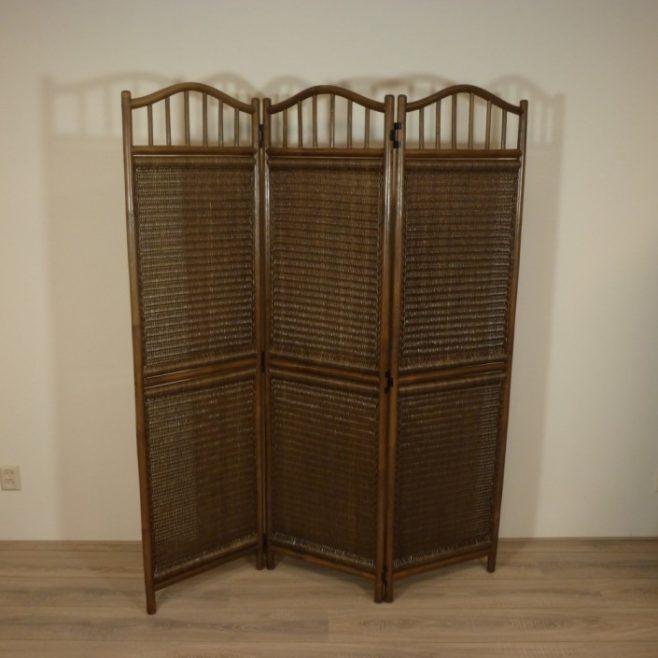 Kamerscherm DarkBrown Manou Pitriet Rotan Rieten Scherm