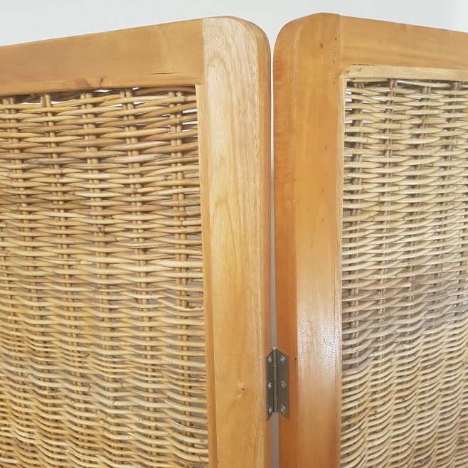 Kamerscherm Teak Rotan Naturel