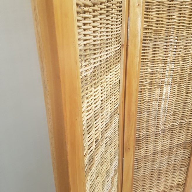 Kamerscherm Teak Rotan Naturel