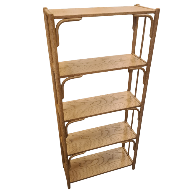 Rotan Eiken Boekenkast Nr 452 Manou Aanbieding! 66cm Breed