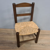 Kinderstoelen Hout Biezen Bruin Gelakt
