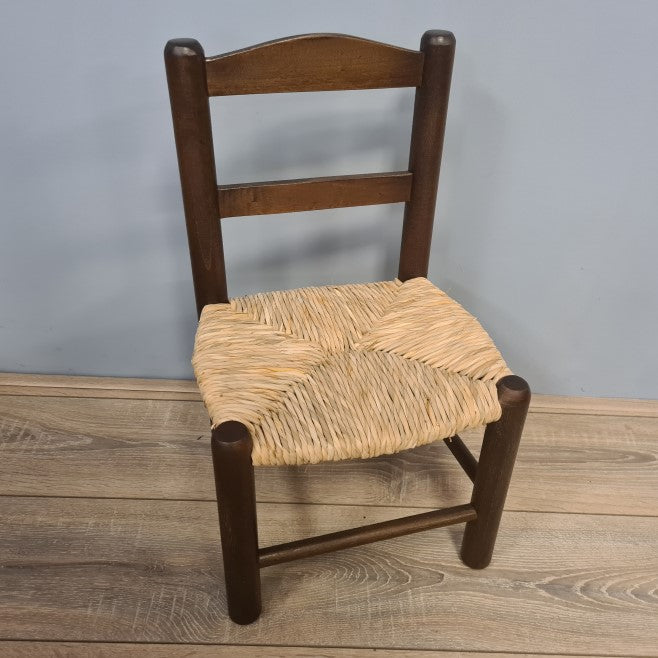 Kinderstoelen Hout Biezen Bruin Gelakt