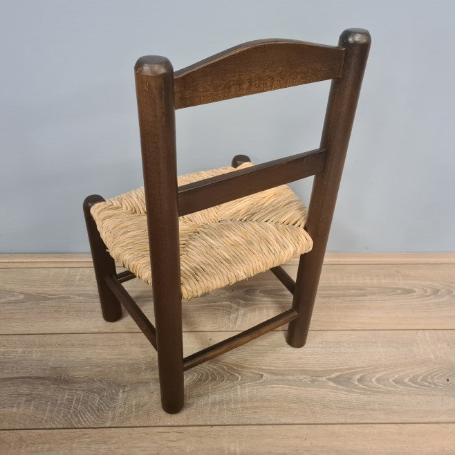 Kinderstoelen Hout Biezen Bruin Gelakt