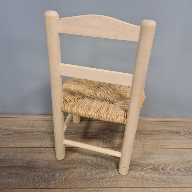 Kinderstoel Hout Biezen Onbehandeld