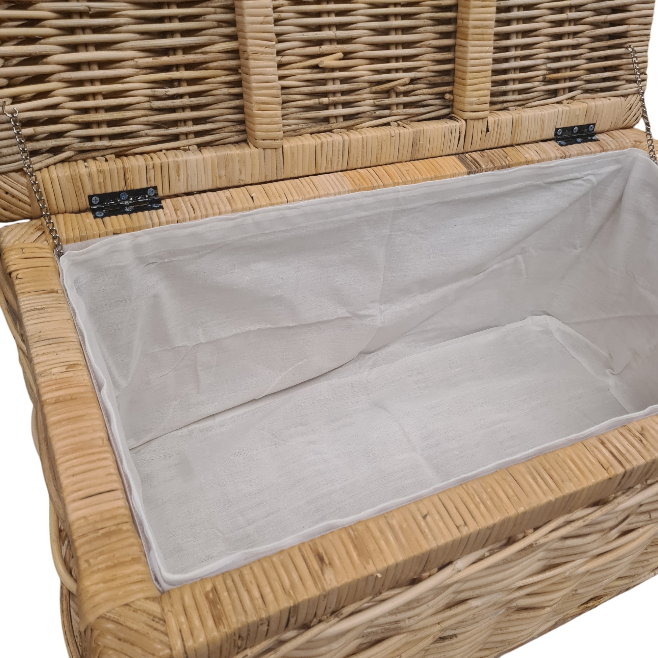 Kist Kubu Naturel Rotan 75 cm Rieten Mand