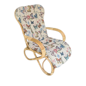 Kussen-Belse-Acht-8-Retro-rotan-stoelen-spijlen-rotan-gespijld met kussen