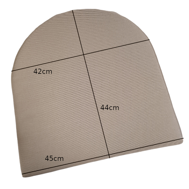 Zitkussens Half Rond 4cm Dik Rotan Stoelen Kussens 45x44 cm