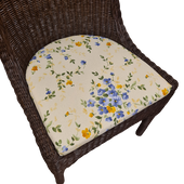 Zitkussens Half Rond 4cm Dik Rotan Stoelen Kussens 45x44 cm