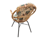 Retro Rotan Kuipje met of Zonder Kussen