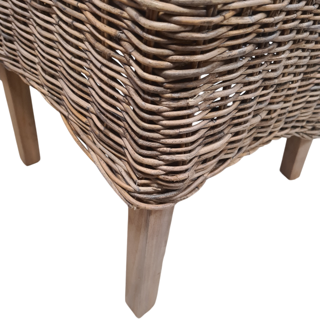 Lasio Pullut Grey Teak unf. Eetkamerstoelen Hoge Rugleuning